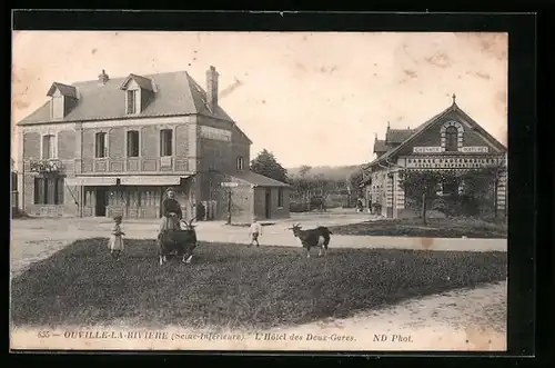 AK Ouville-la-Rivière, L`Hotel des Deux-Gares