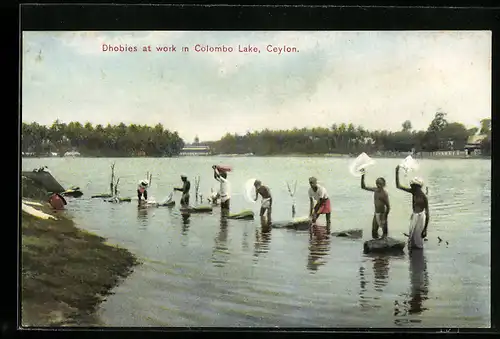 AK Colombo, Dhobies at work in Colombo Lake