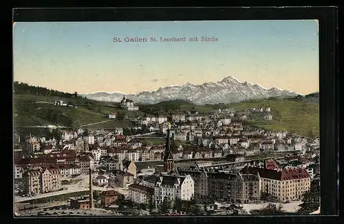 AK St. Gallen, St. Leonhard mit Säntis