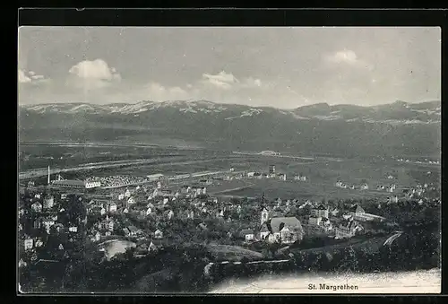 AK St. Margrethen, Gesamtansicht aus der Luft