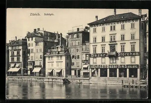 AK Zürich, Schüpfe, Bazar Storchen