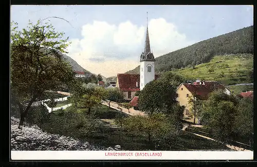 AK Langenbruck, Teilansicht mit Kirche