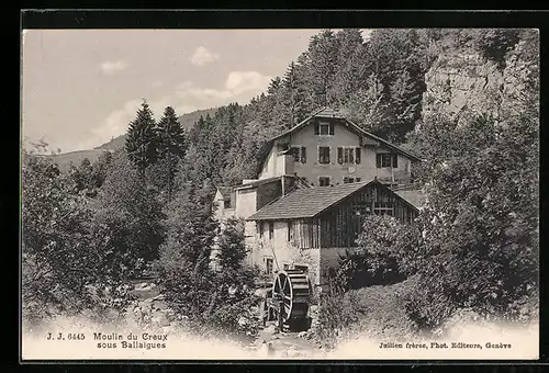 AK Ballaigues, Moulin du Creux, Wassermühle und Umgebung