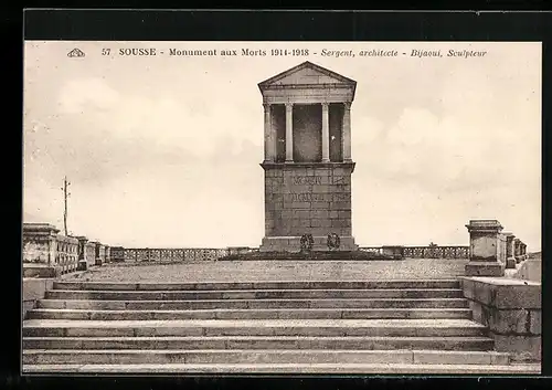AK Sousse, Monument aux Morts 1914-1918