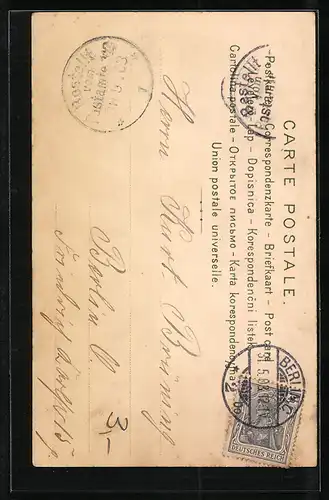 AK Junge Frau mit aufgestütztem Kopf und Nelken, Jugendstil