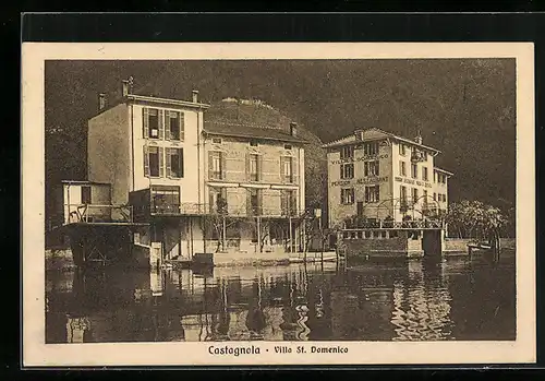 AK Castagnola, Villa St. Domenica mit Gartenterrasse