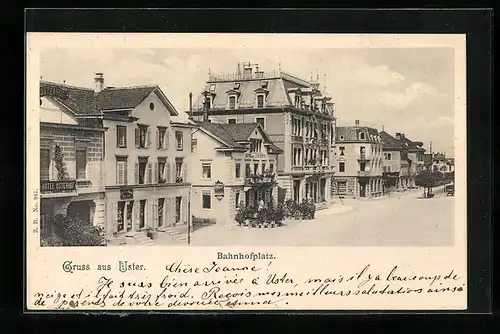 AK Uster, Der Bahnhofsplatz