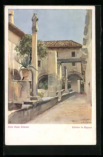 Künstler-AK Ragusa, Blick auf das Kloster