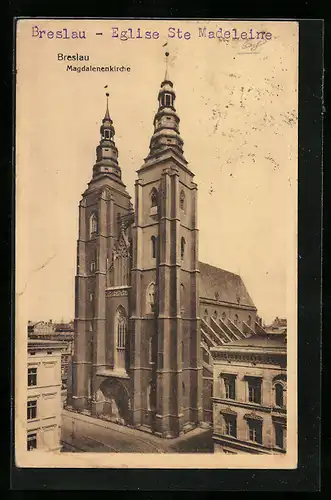 AK Breslau, Sicht auf die Magdalenenkirche