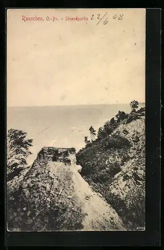 AK Rauschen /O.-Pr., Strandpartie