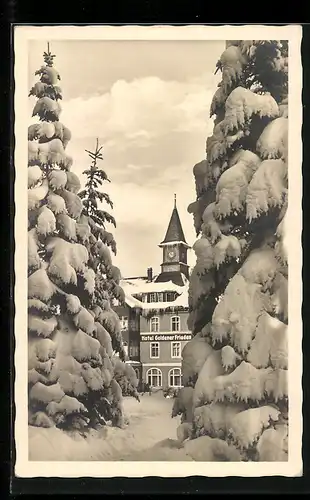 AK Krummhübel, Hotel Goldener Frieden