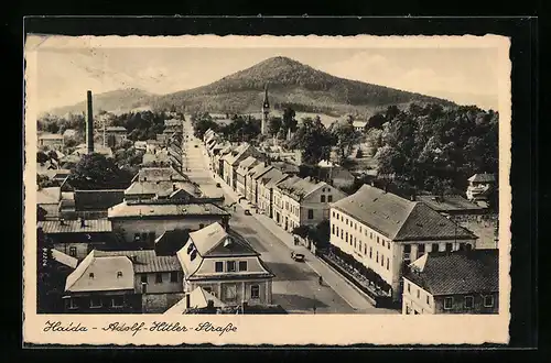 AK Haida, Strasse aus der Vogelschau