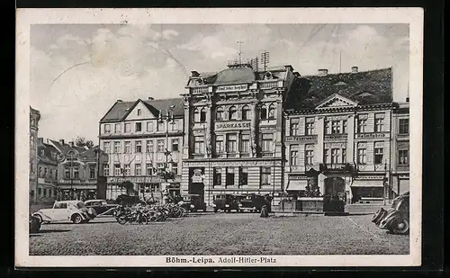 AK Böhm.-Leipa, Sparkasse am Platz