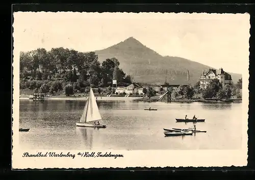 AK Wartenberg a. / Roll, Strandbad und Boote