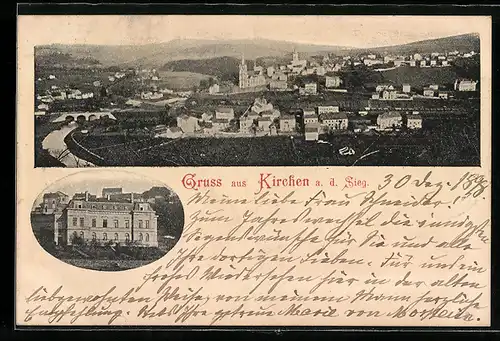 AK Kirchen a. d. Sieg, Ortsansicht bei Tag