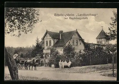 AK Magdeburgerforth, Erholungsheim Landforsthaus