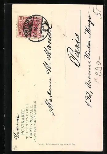 AK Erfurt, Strassenpartie mit Geschäften, Denkmal, Ortspartie