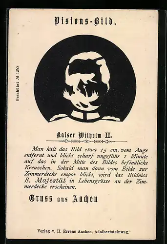 AK Visionsbild, Optische Täuschung von Kaiser Wilhelm II.