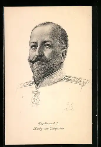 Künstler-AK Ferdinand I, König von Bulgarien
