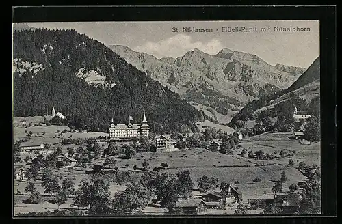 AK Flüeli-Ranft, St. Niklausen mit Nünalphorn