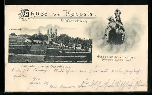 AK Würzburg, Das Käppele von der Ostseite aus, Gnadenbild