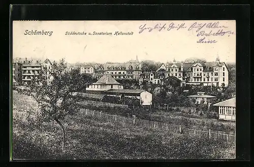 AK Schömberg, Süddeutsche und Sanatorium Heilanstalt