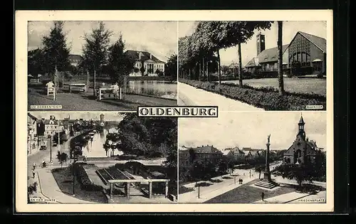 AK Oldenburg, Am Dobbenteich, An der Hunte, Bahnhof