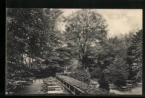 AK Varel, Gasthaus Kaffeehaus, Terrasse im Vareler Walde