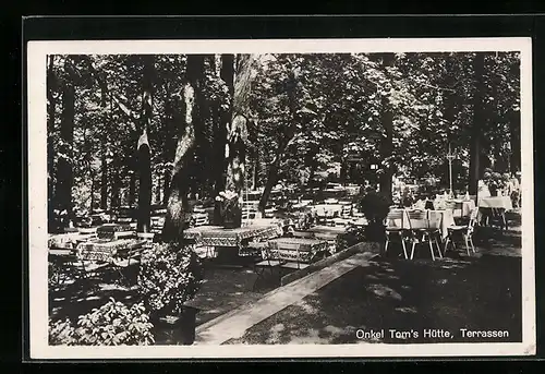 AK Berlin-Grunewald, Onkel Tom's Hütte, Restaurantterrassen