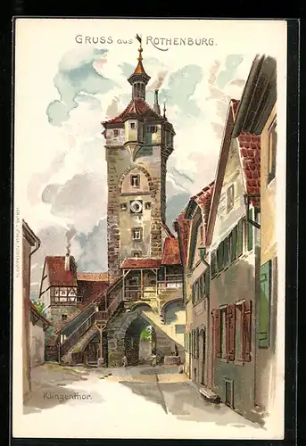 Künstler-AK Rothenburg, Klingenthor