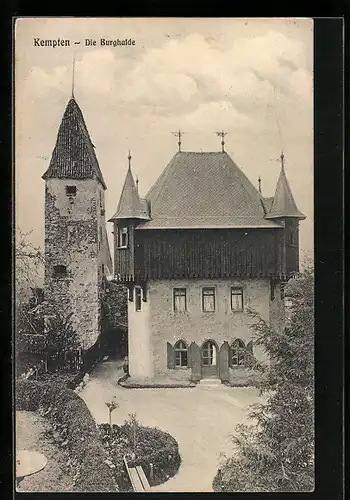 AK Kempten, Blick auf die Burghalde
