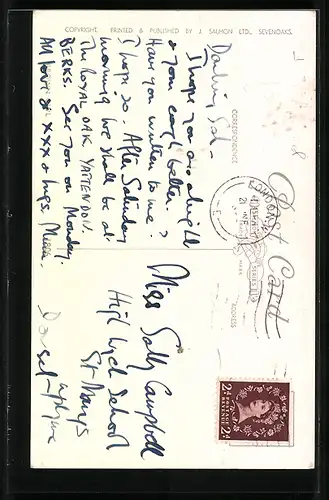 Künstler-AK Brown Owl at the Ruin of a Church