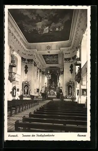 AK Bad Wurzach, Inneres der Stadtpfarrkirche