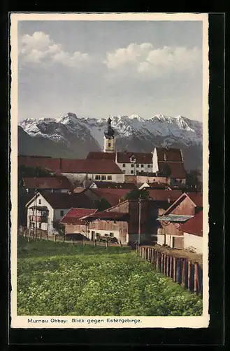 AK Murnau /Obb., Teilansicht gegen Estergebirge