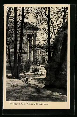 AK Meiningen /Th., Partie am Landestheater