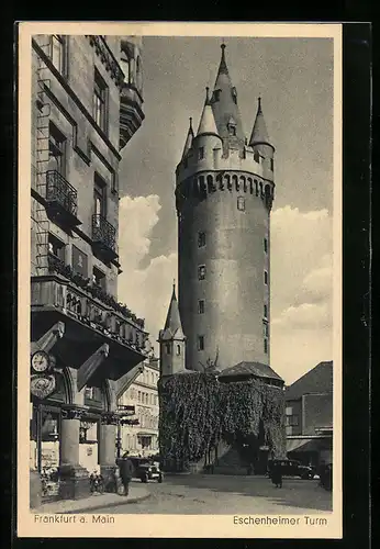 AK Frankfurt /Main, Blick zum Eschenheimer Turm