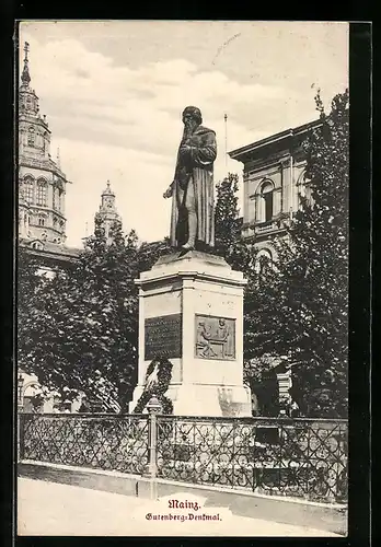 AK Mainz, Am Gutenberg-Denkmal