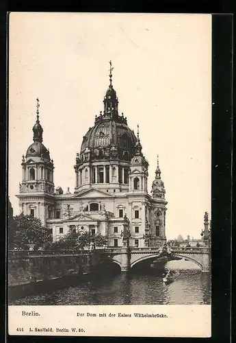 AK Berlin, Dom mit Kaiser Wilhelmbrücke