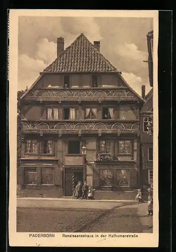 AK Paderborn, Renaissancehaus in der Hathumarstrasse