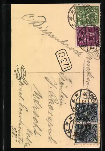 AK Paderborn, Renaissancehaus in der Hathumarstrasse