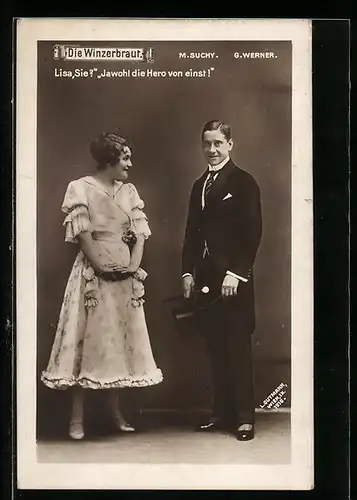 AK Operette Die Winzerbraut, M. Sichy und G. Werner