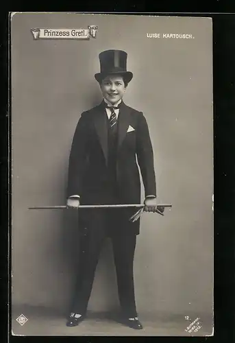 AK Operette Prinzess Gretl, Schauspielerin Luise Kartousch