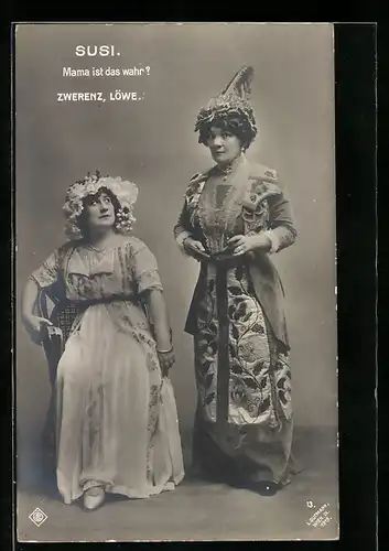 AK Operette Susi, Mama ist das wahr?, Schauspielerinnen Zwerenz und Löwe