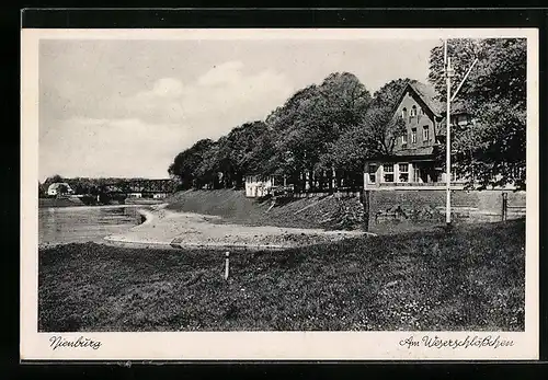 AK Nienburg, Gasthaus Am Weserschlösschen