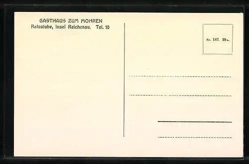 AK Reichenau, Gasthaus zum Mohren, Ratsstube
