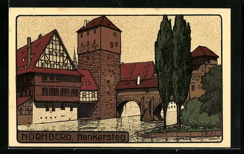 Steindruck-AK Nürnberg, Henkersteg