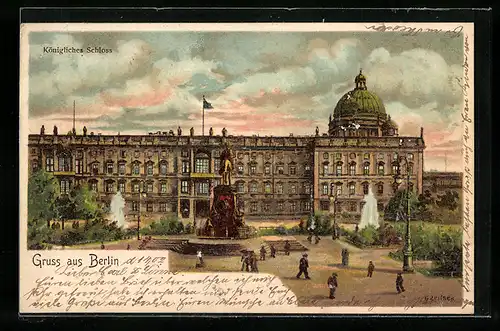 Lithographie Berlin, Königliches Schloss