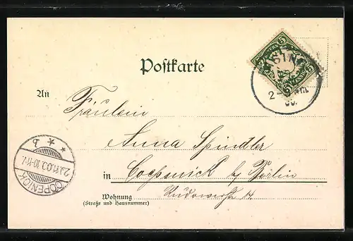 AK München, Strassenbahn vor Justizpalast