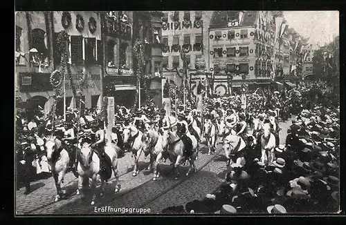 AK Nürnberg, 8. Deutsches Sängerbundfest 1912, Eröffnungsgruppe