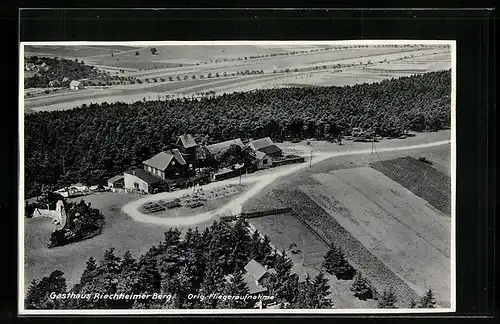 AK Elleben-Riechheim, Gasthaus Riechheimer Berg, Fliegeraufnahme
